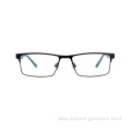 Universal Luxury Unisex Full-Rim Rectangle Spectacles Frames Fashion Metal Eyeglasses